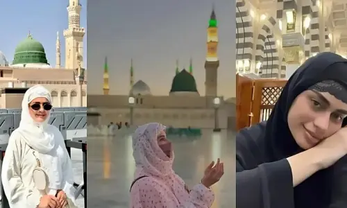 عید میلاد النبی ﷺ: شوبز فنکاروں کی مدینہ منورہ سے روح پرور تصاویر