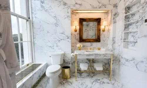 ٹرمپ نے وائٹ ہاؤس کے نئے لگژری باتھ روم کی تصاویر شیئر کردیں ٹرمپ نے وائٹ ہاؤس کے نئے لگژری باتھ روم کی تصاویر شیئر کردیں