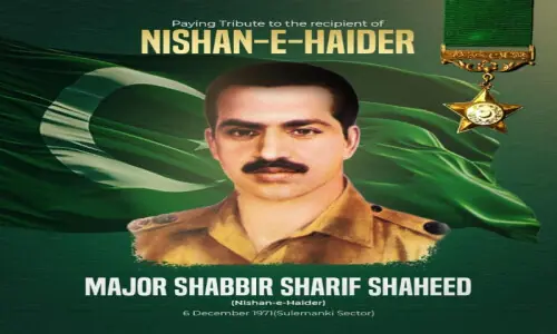 Armed forces commemorate 54th martyrdom anniversary of Major Shabbir Sharif Shaheed