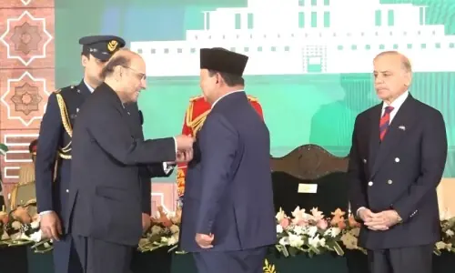 صدر آصف زرداری نے انڈونیشیا کے صدر کو ’نشان پاکستان‘ سے نواز دیا