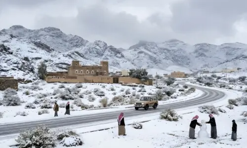 سعودی عرب میں 30 سال بعد برفباری: صحرا میں برف کیوں گر رہی ہے؟