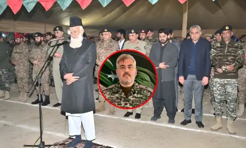 باجوڑ میں سیکیورٹی فورسز کا آپریشن، 5 دہشت گرد ہلاک، شہید میجر کی نمازہ جنازہ ادا