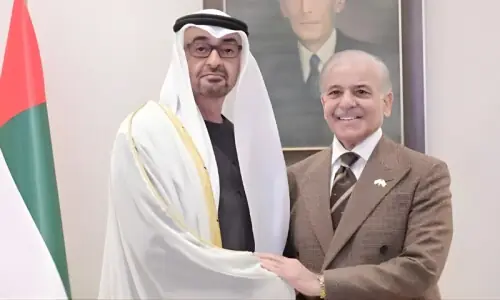 متحدہ عرب امارات کے صدر سے وزیرِ اعظم کی ملاقات، سعودی تنازع پر گفتگو