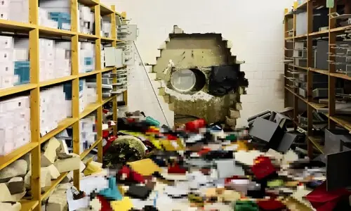 چور بینک کی تجوری میں سوراخ کرکے کروڑوں لے اُڑے