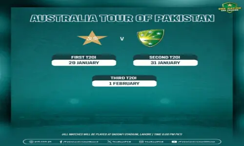 Australia arriving for three-match T20I series starting January 29