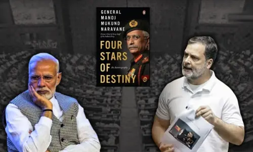 سابق بھارتی آرمی چیف کی کتاب پر تنازع، راہول گاندھی کو گفتگو سے روک دیا گیا
