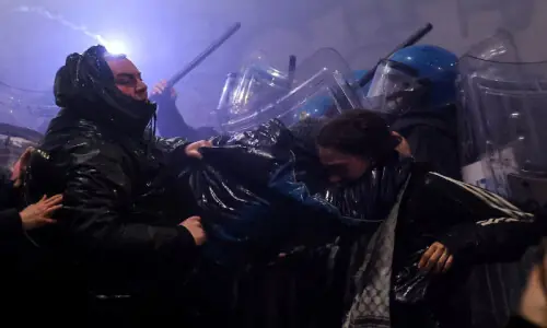 Clashes break out at Milan protest on first weekend of Winter Olympics