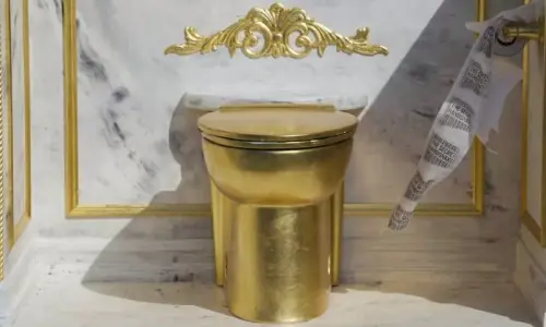 وائٹ ہاؤس کی شاہانہ تزئین و آرائش، ٹرمپ پر طنز کے لیے سنہری ٹوائلٹ نصب