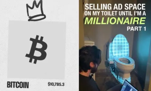 تشہیر کا انوکھا انداز: ٹوائلٹ پر اشتہار لگوانے کے لیے برانڈز کی لائن لگ گئی