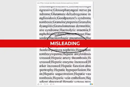Hantavirus infection is not a confirmed side effect of Pfizer&rsquo;s COVID-19 vaccine