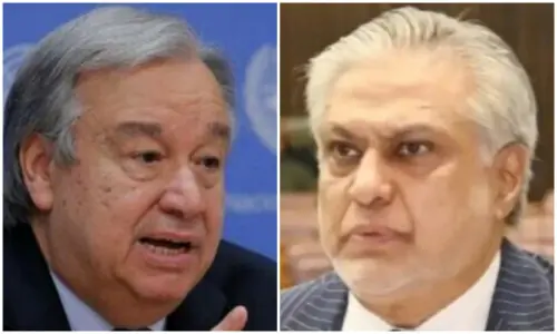 Dar, UN chief discuss Middle East tensions and regional peace efforts