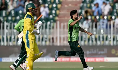 Arafat Minhas takes five on dream ODI debut as Pakistan restrict Australia to 200
