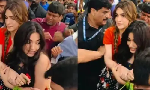 مداحوں کا ہجوم بے قابو، کریتی سینن نے ساتھی اداکارہ کو کیسے بچایا؟