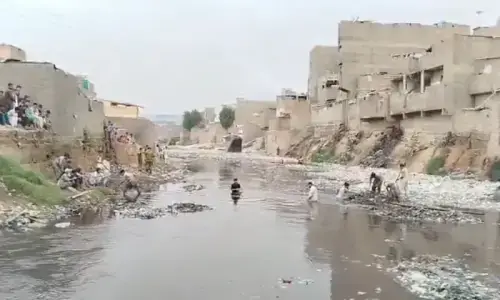Karachi rescue operation enters second day after boy swept away in Lyari River