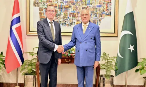 Norwegian foreign minister arrives in Pakistan for first visit in a decade