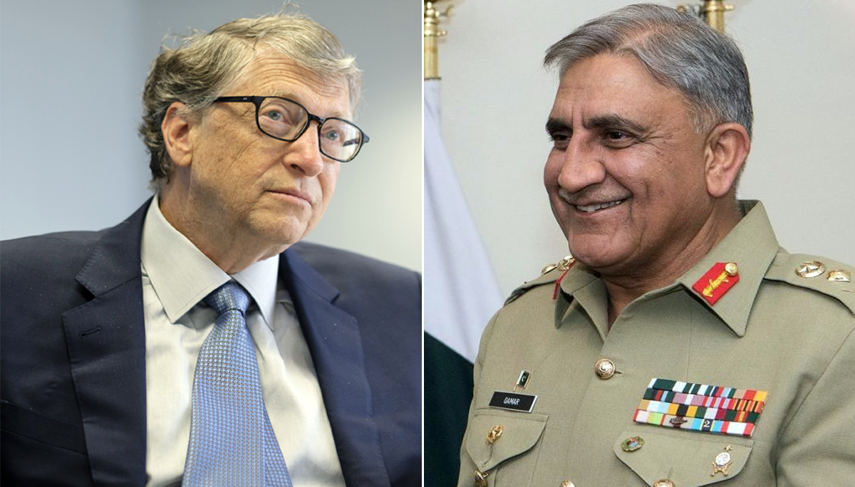 آرمی چیف جنرل قمر باجوہ اور بل گیٹس کے درمیان ٹیلی فونک رابطہ