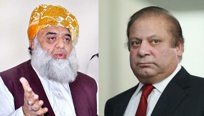 نوازشریف کا فضل الرحمان سے رابطہ ، جیل بھروتحریک شروع کرنےکامشورہ