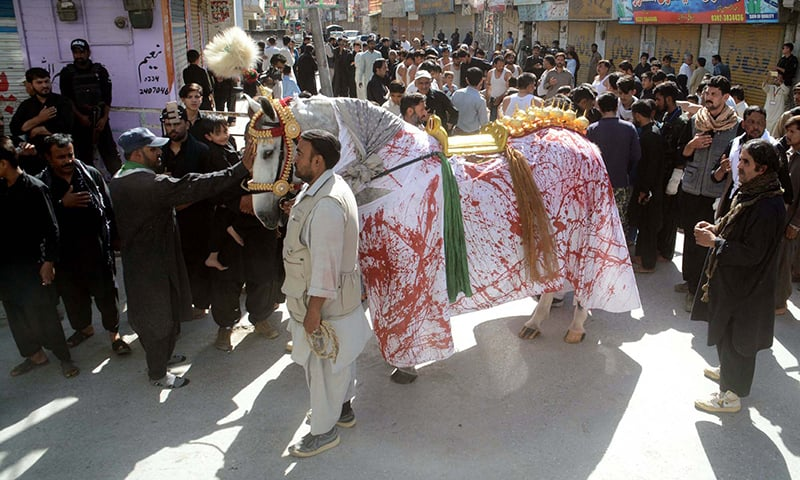 کوئٹہ: شبیہ ذوالجناح کا جلوس اختتام پزیر