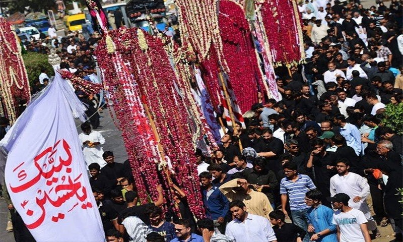 کراچی: 10 محرم کا مرکزی جلوس اختتام پزیر