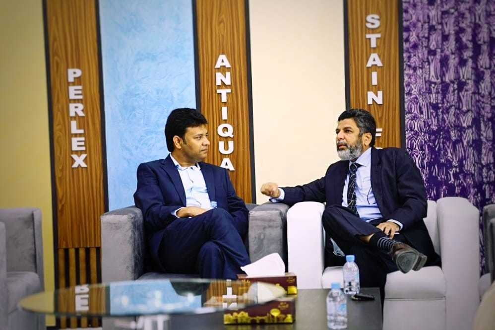 Mr. Imran Rafique GM Unique Trading with distinguished guest. Mr. Imran Rafique GM Unique Trading with distinguished guest.