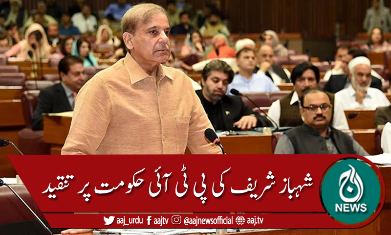 شہباز شریف کی پی ٹی آئی حکومت پر تنقید