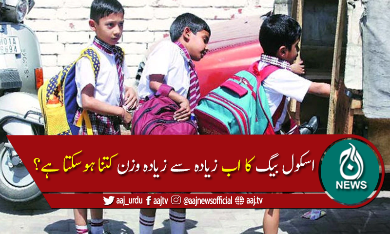 اسکول بیگز کے وزن سے متعلق مجوزہ قانون کا ڈرافٹ منظور