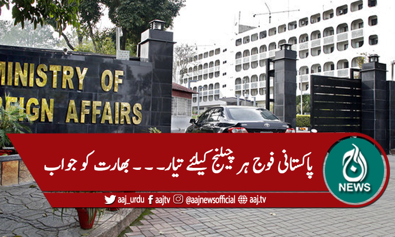 پاکستانی افواج ہر ایڈونچر  سے نمٹنے کیلئے تیار ہے،دفتر خارجہ