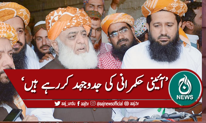 ملک میں آئین کی حکمرانی کی جدوجہد کررہےہیں،فضل الرحمان