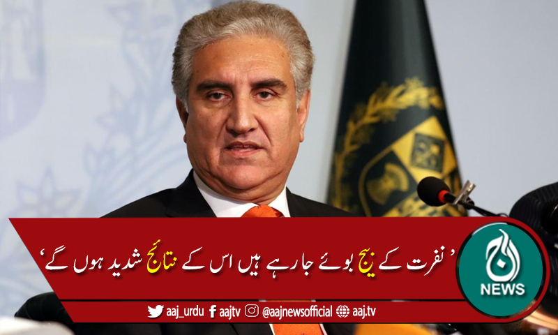 فرانسیسی صدر کے غیر ذمہ دارانہ بیانات نے جلتی پر تیل کا کام کیا،وزیرخارجہ