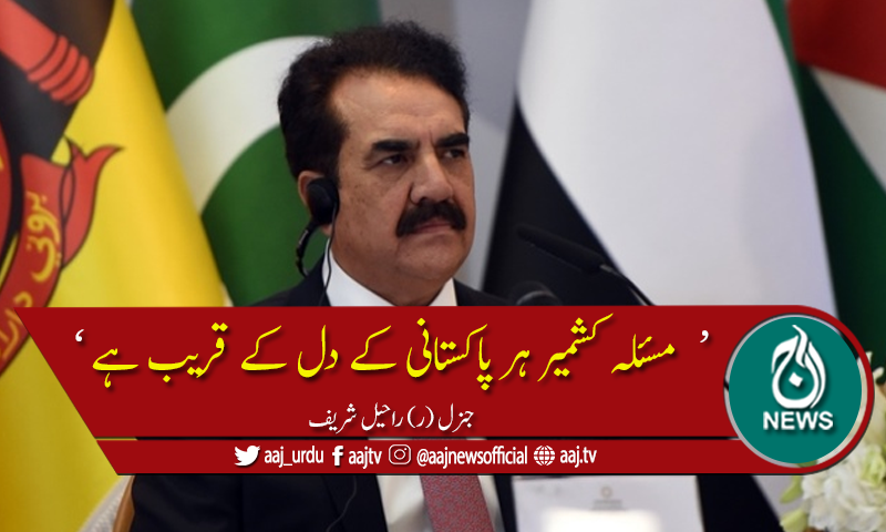 کشمیریوں کو انکا بنیادی حق خودارادیت دینا ہوگا، راحیل شریف