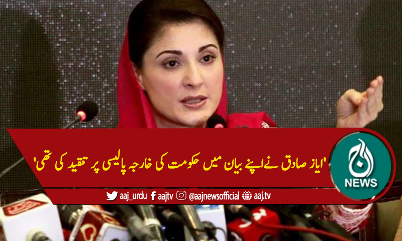 'ایاز صادق نےاپنے بیان میں حکومت کی خارجہ پالیسی پر تنقید کی تھی'