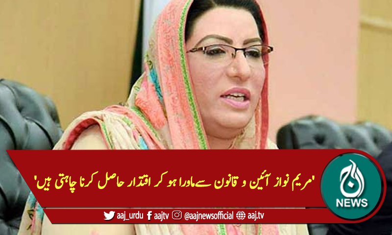 'مریم نواز آئین و قانون سےماورا ہو کر اقتدار حاصل کرنا چاہتی ہیں'