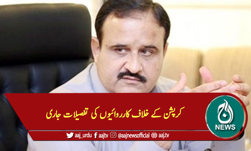 کرپشن کے خلاف کارروائیوں کی تفصیلات جاری