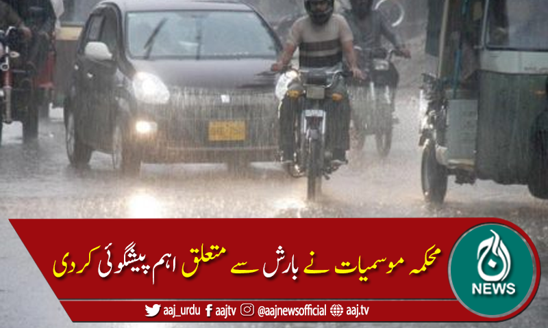 محکمہ موسمیات نے پشاور میں بارش کی پیشگوئی کردی