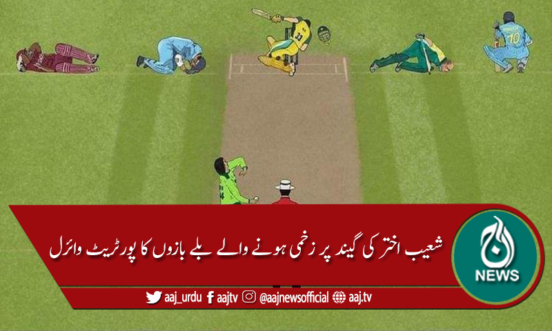 شعیب اختر کی گیند سے زخمی ہونے والوں کا پورٹریٹ وائرل