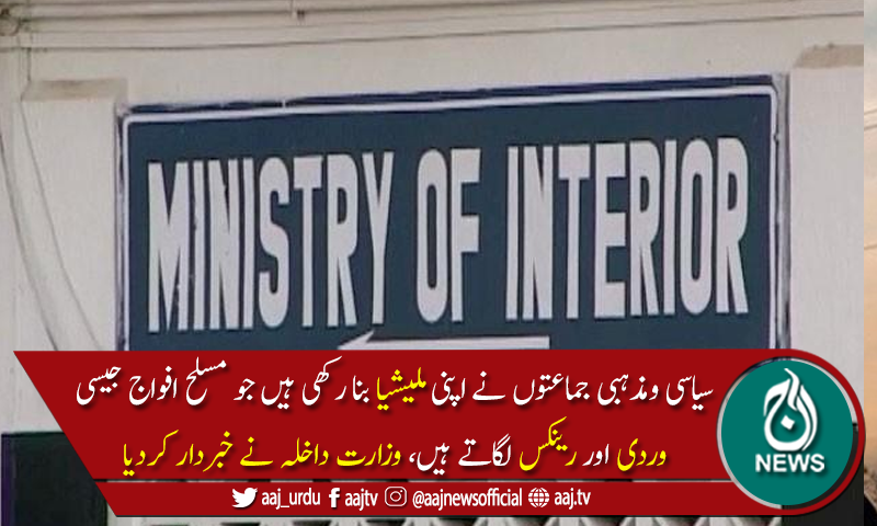 وفاق کی صوبوں کو سیاسی و مذہبی جماعتوں کے مسلح ونگز کیخلاف اقدامات کی ہدایت