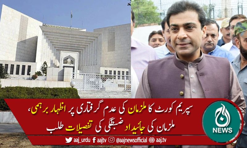 سپریم کورٹ نے حمزہ شہباز کی درخواست ضمانت پرنیب کونوٹس جاری کردیا