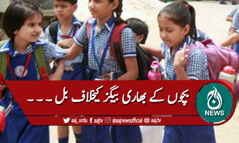 خیبر پختونخوا:بھاری بھرکم اسکول بیگ سے بچوں کو نجات، بل منظور