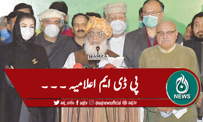 انتخابات میں عوامی مینڈیٹ چرایا گیا، پی ڈی ایم اعلامیہ