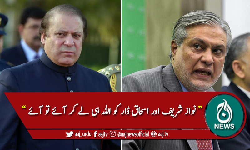 "نواز شریف اور اسحاق ڈار کو اللہ ہی لے کر آئے تو آئے"