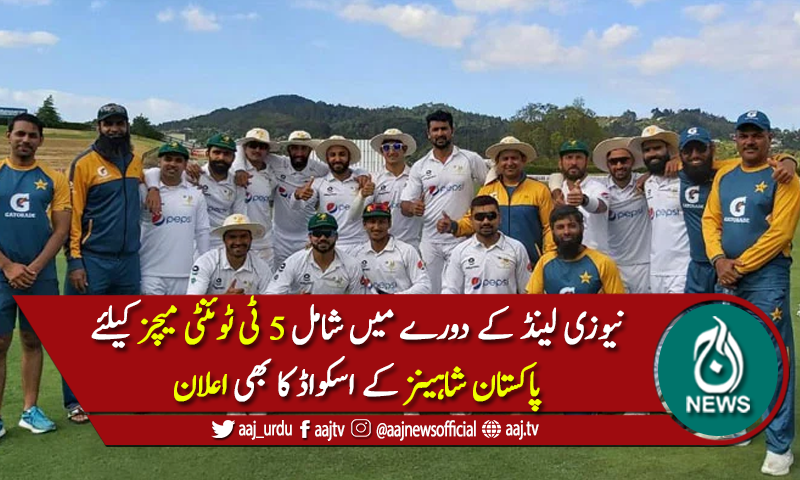 نیوزی لینڈ میں 5 ٹی ٹوئنٹی کیلئے پاکستان شاہینز کے اسکواڈ کااعلان