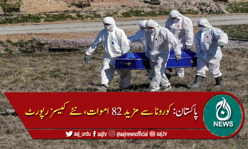 پاکستان میں کورونا سے مزید 82 افراد چل بسے