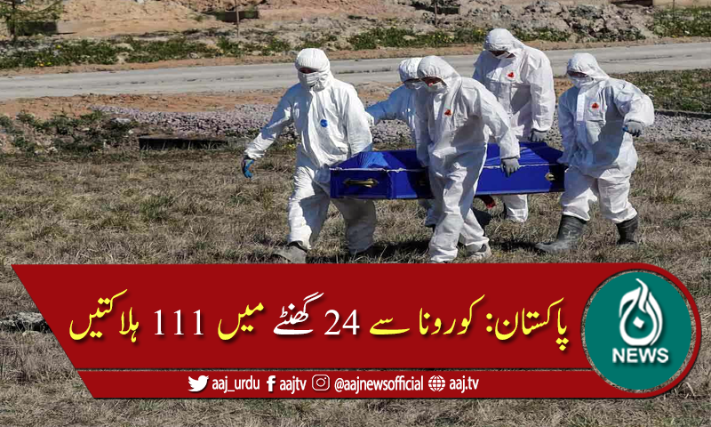 پاکستان:کورونا سے مزید 111 افراد جاں بحق،2 ہزار سے زائد مثبت کیسز