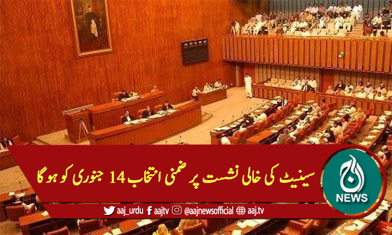 سینیٹ کی خالی نشست پر ضمنی انتخاب 14 جنوری کو ہوگا