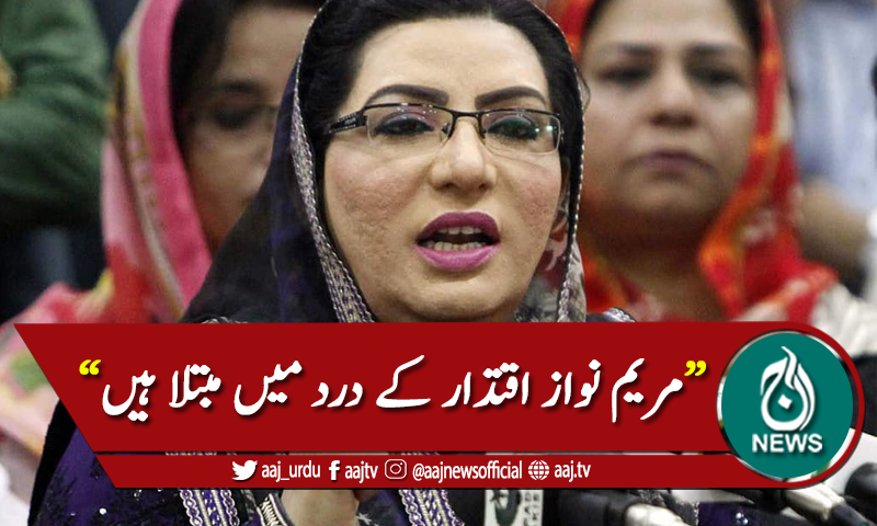 مریم نواز اقتدار کے درد میں مبتلا ہیں، فردوس عاشق اعوان