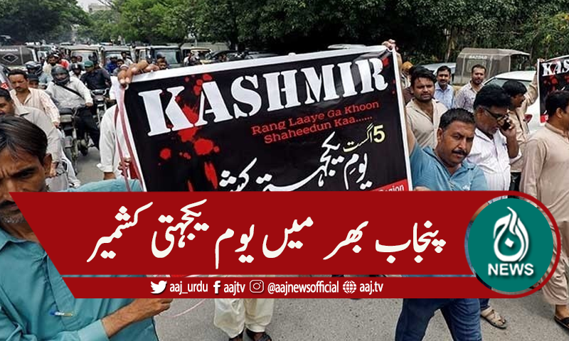 پنجاب بھر میں یوم یکجہتی کشمیر منایا گیا