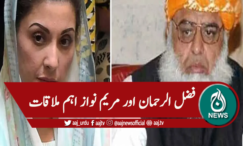 مولانا فضل الرحمان اور مریم نواز کی اہم ملاقات
