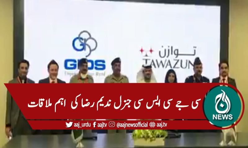 سی جے سی ایس سی جنرل ندیم رضا کی اماراتی ہم منصب سے ملاقات