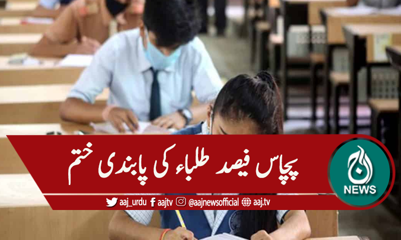 پنجاب: پچاس فیصد طلباء کے ساتھ کلاسز کی پابندی ختم