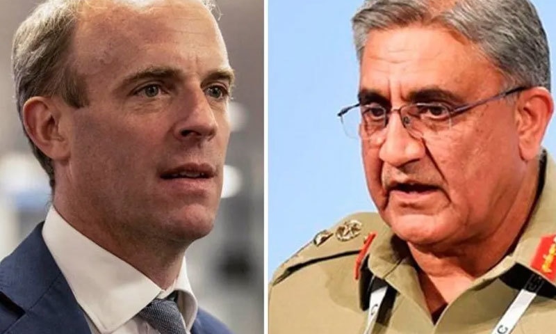 آرمی چیف جنرل قمر باجوہ سے برطانوی وزیرخارجہ کی ملاقات